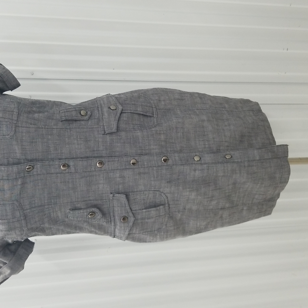 🎉HP🎉Sharagano Gray Button up Dress - Picture 4 of 9